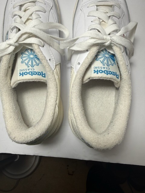Reebok Classic C 85 Mens Sneaker Blue Logo Shoes Throwback Retro Sz 8.5