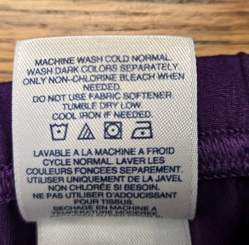 Lands’ End Long Johns Set Girls’ 6X-7 Thermal Base Layer Purple