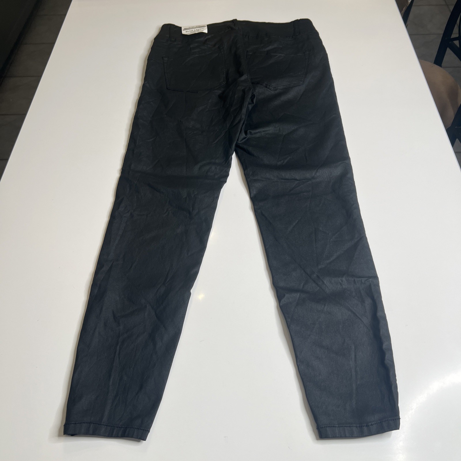 Juniors Blue Savvy Denim Stretchy Jeans 17/33 Coated Denim #834