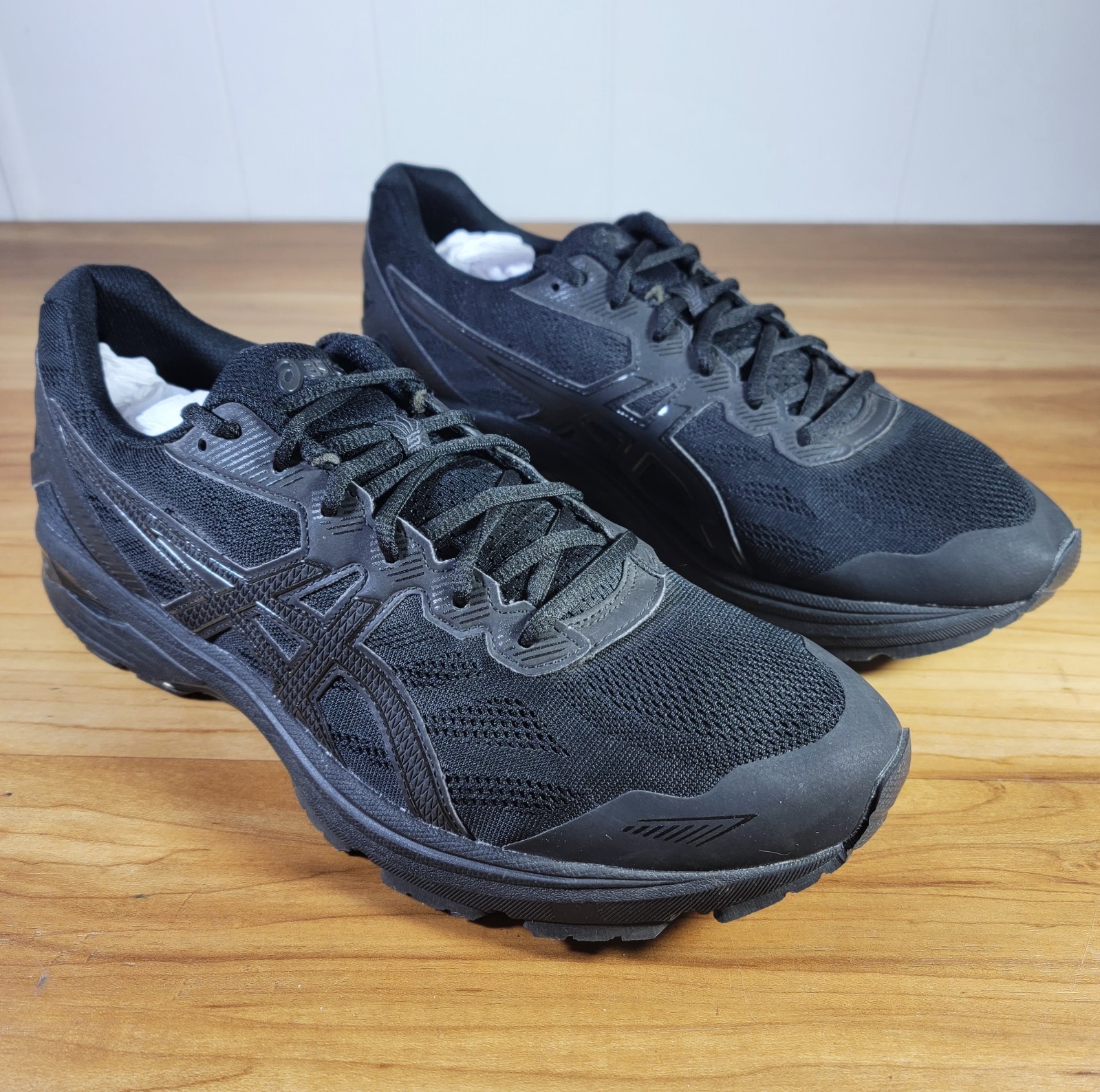 Asics GT-1000 5 Mens Running Shoes Size 12.5 Black Athletic Gym Sneakers T6A3N