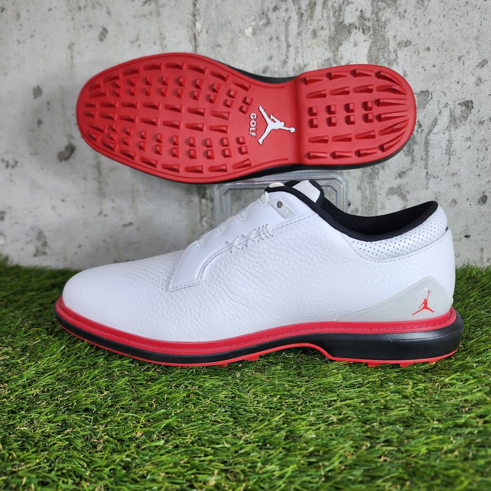 MSRP $195 Nike Jordan ADG 5 Golf Shoes Spikeless Mens 11 Red White