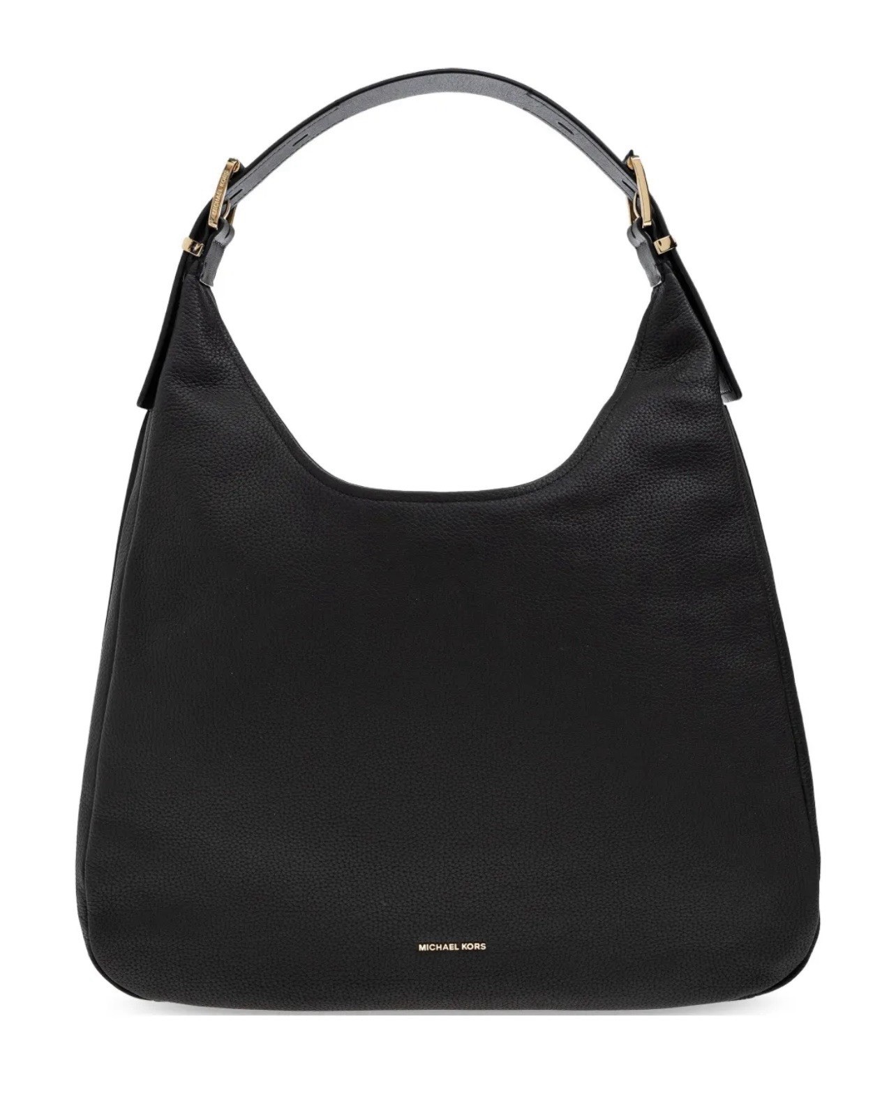 Michael Kors Large Black Leather Shoulder Bag Gold Hardware NWT