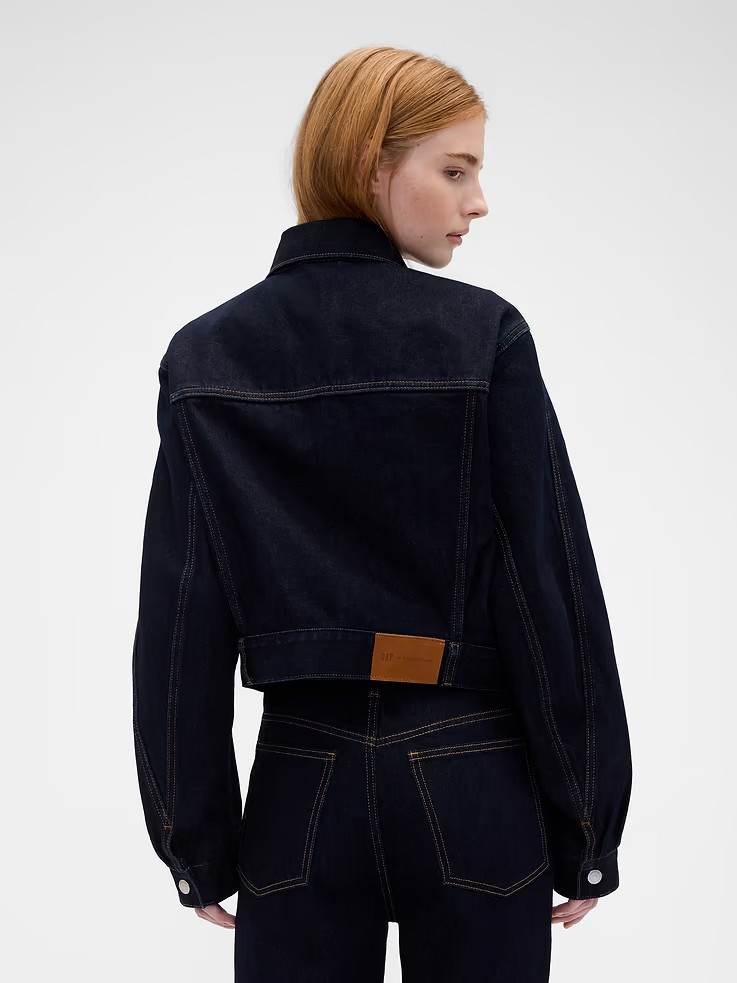 NEW – GAP – Gap Victoria Beckham Relaxed Crop Denim Jacket – Sale