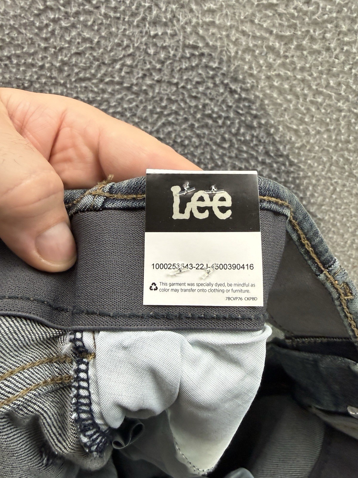 Lee Jeans Mens 34×32 Blue Extreme Motion Regular Fit Bootcut Distressed NEW