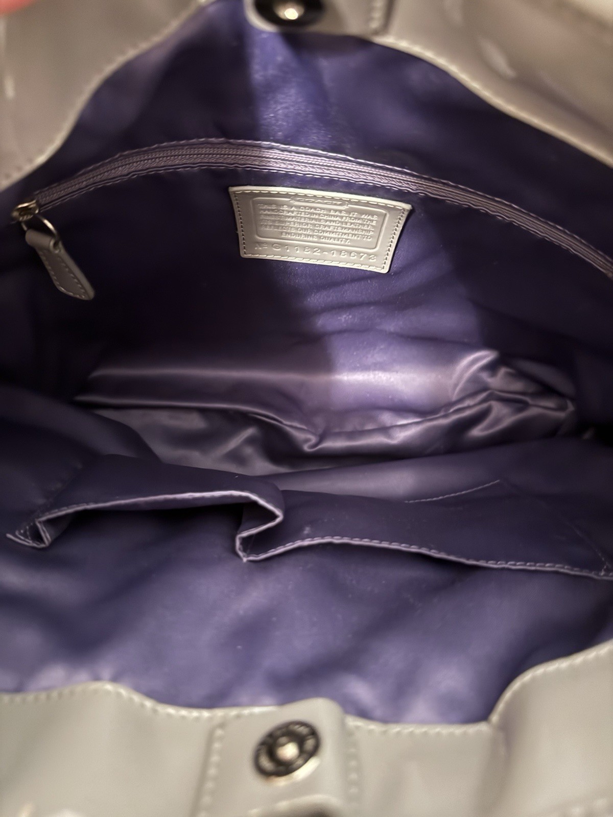 Coach Poppy Liquid Gloss 2 Way Bag with Dustbag