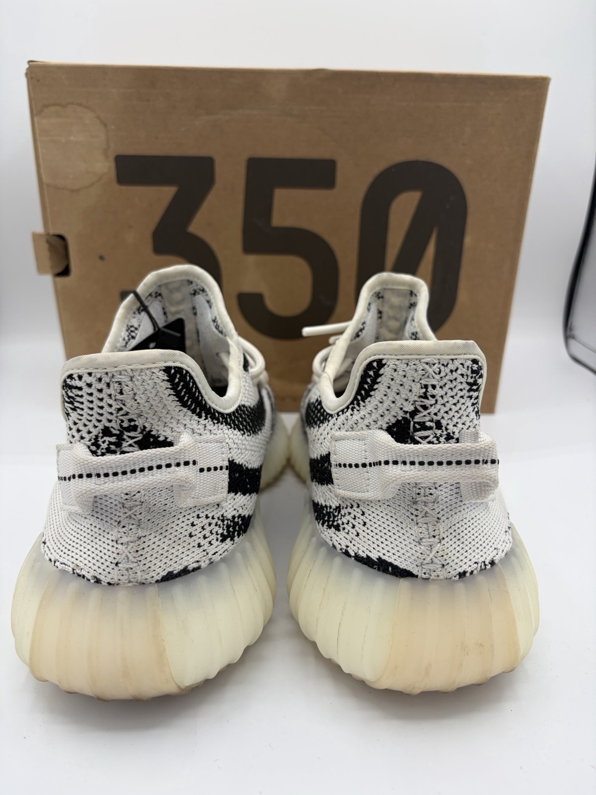 adidas Yeezy Boost 350 V2 Zebra White/Core Black/Red CP9654 Size 7.5M/9W Used