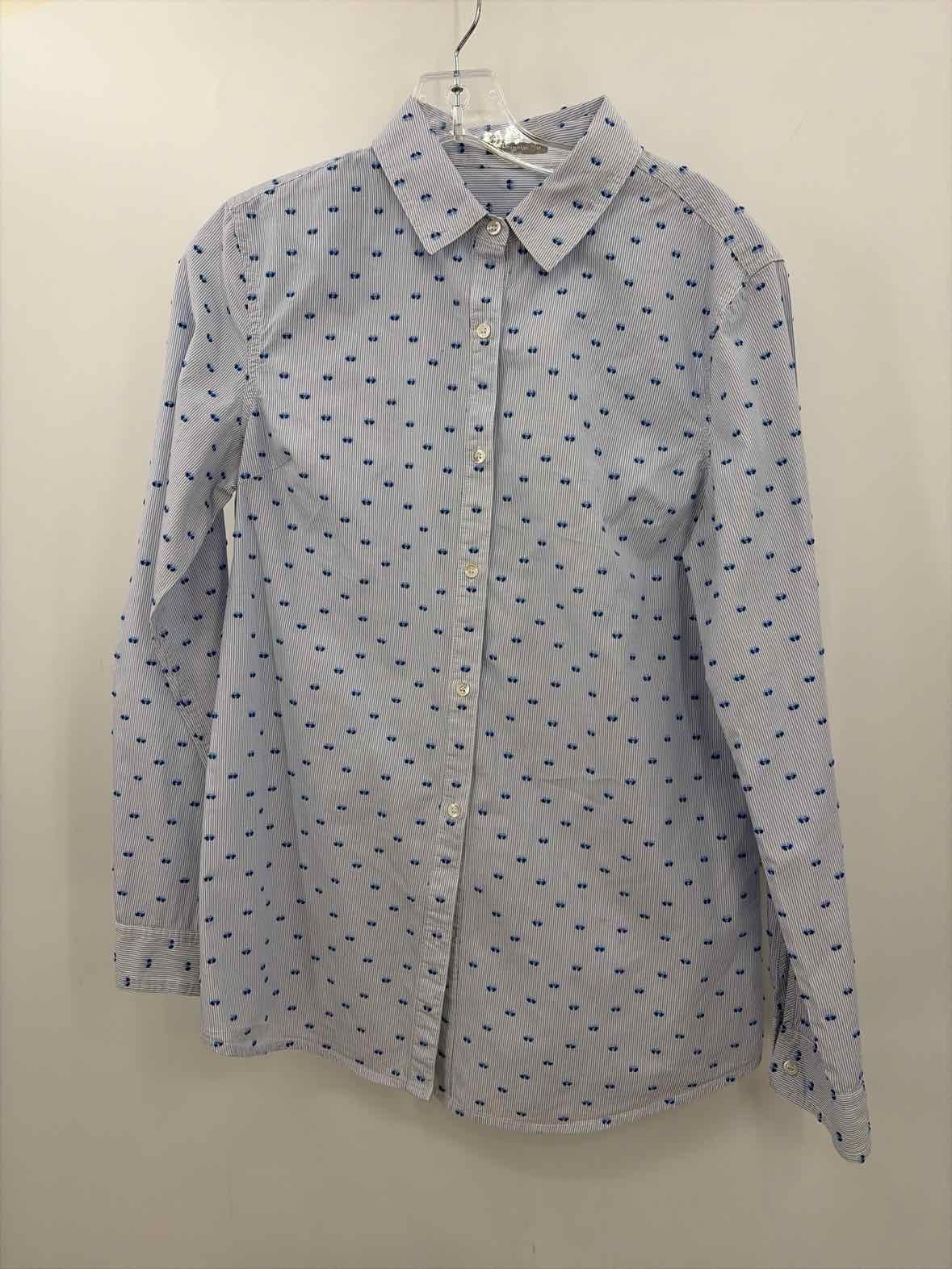 Pre-Owned J Mclaughlin Blue Size Medium Button Down