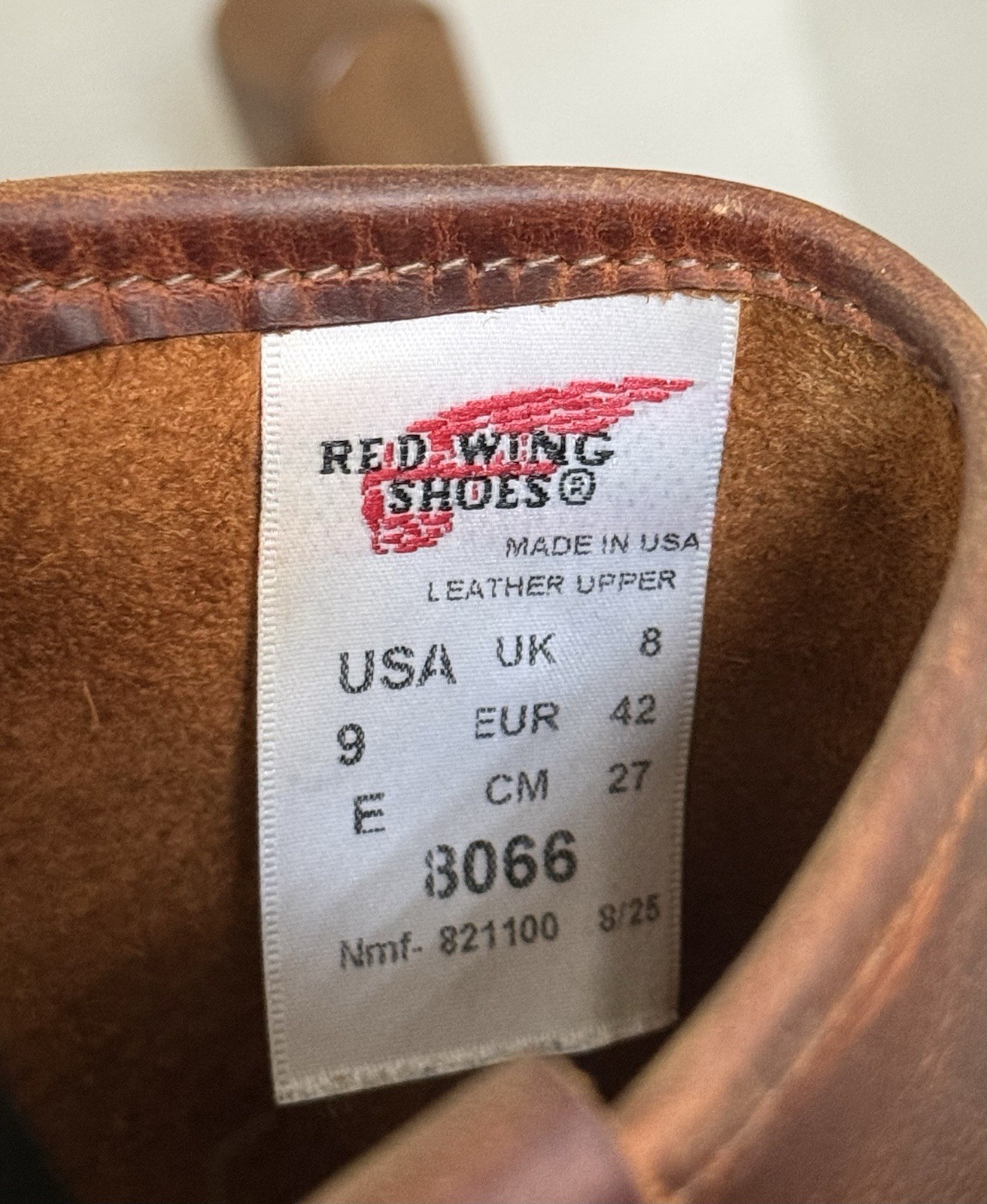 Red Wing Heritage 8066 Pecos Boots Men’s 9E Copper Rough & Tough Made USA
