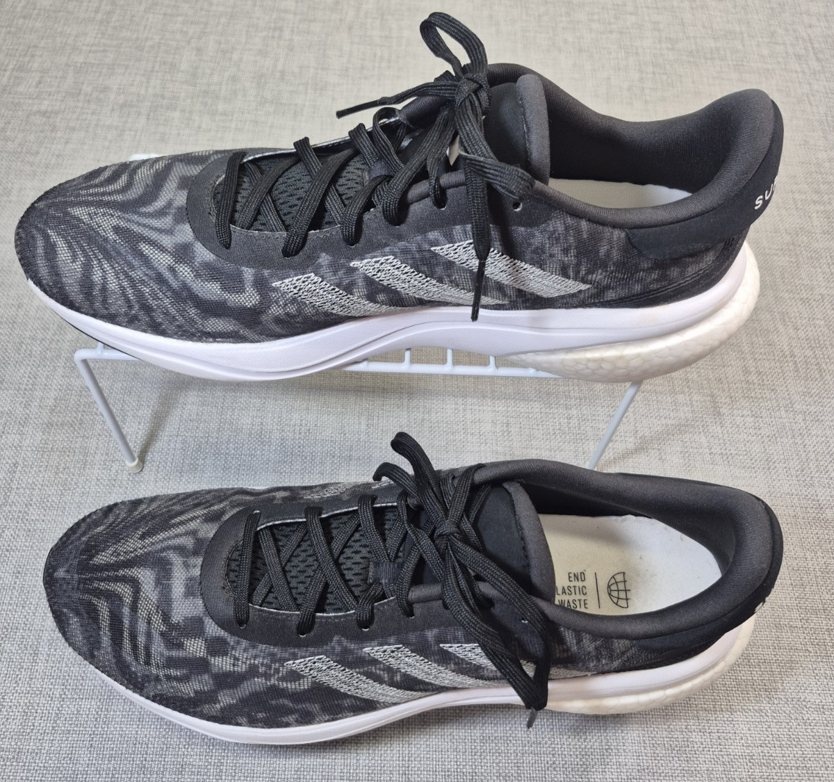 Adidas Supernova 3 Black Geometric Running Sneakers US Size 12.5 – EU 47 1/3