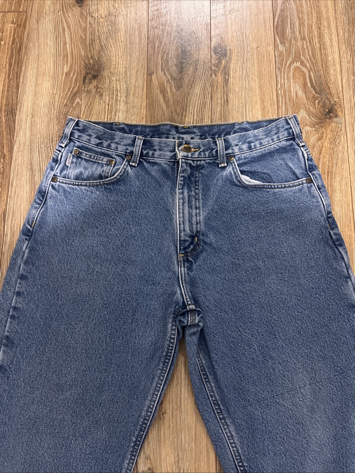 Men’s Soft Comfort Distressed Carhartt Jeans Size 36×30 Relaxed Fit RN# 14806