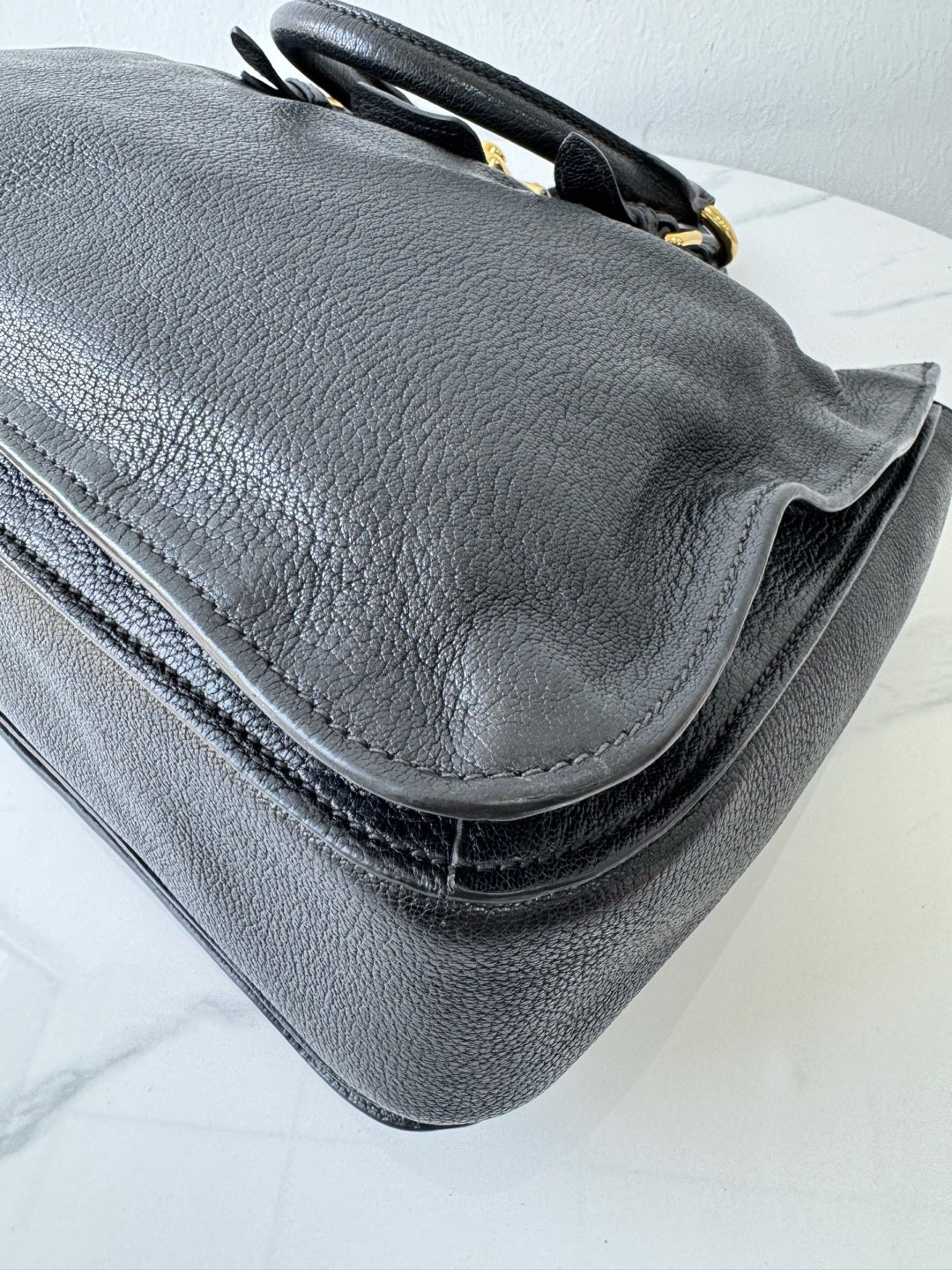 Miu Miu Pre-Owned Authentic Tote Black 34*15 Free Tracked Shipping