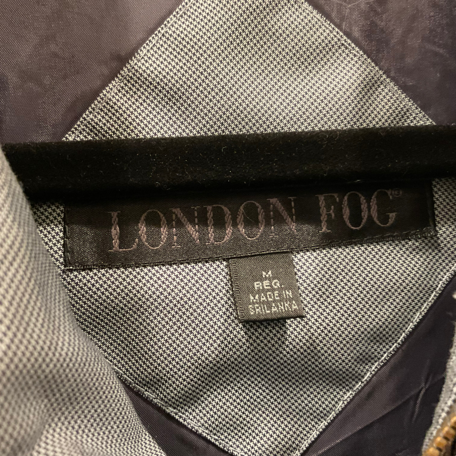 Men’s London Fog WindBreaker Golf Jacket Blue Gray Sz M Fits 44 – 46 chest zip