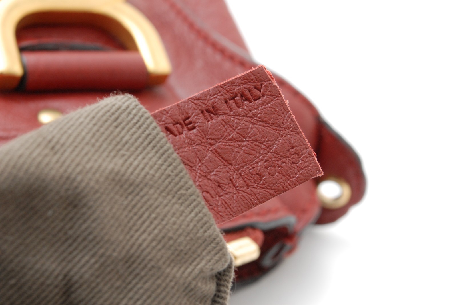 Chloe Marcie Shoulder Hand Bag Leather Red