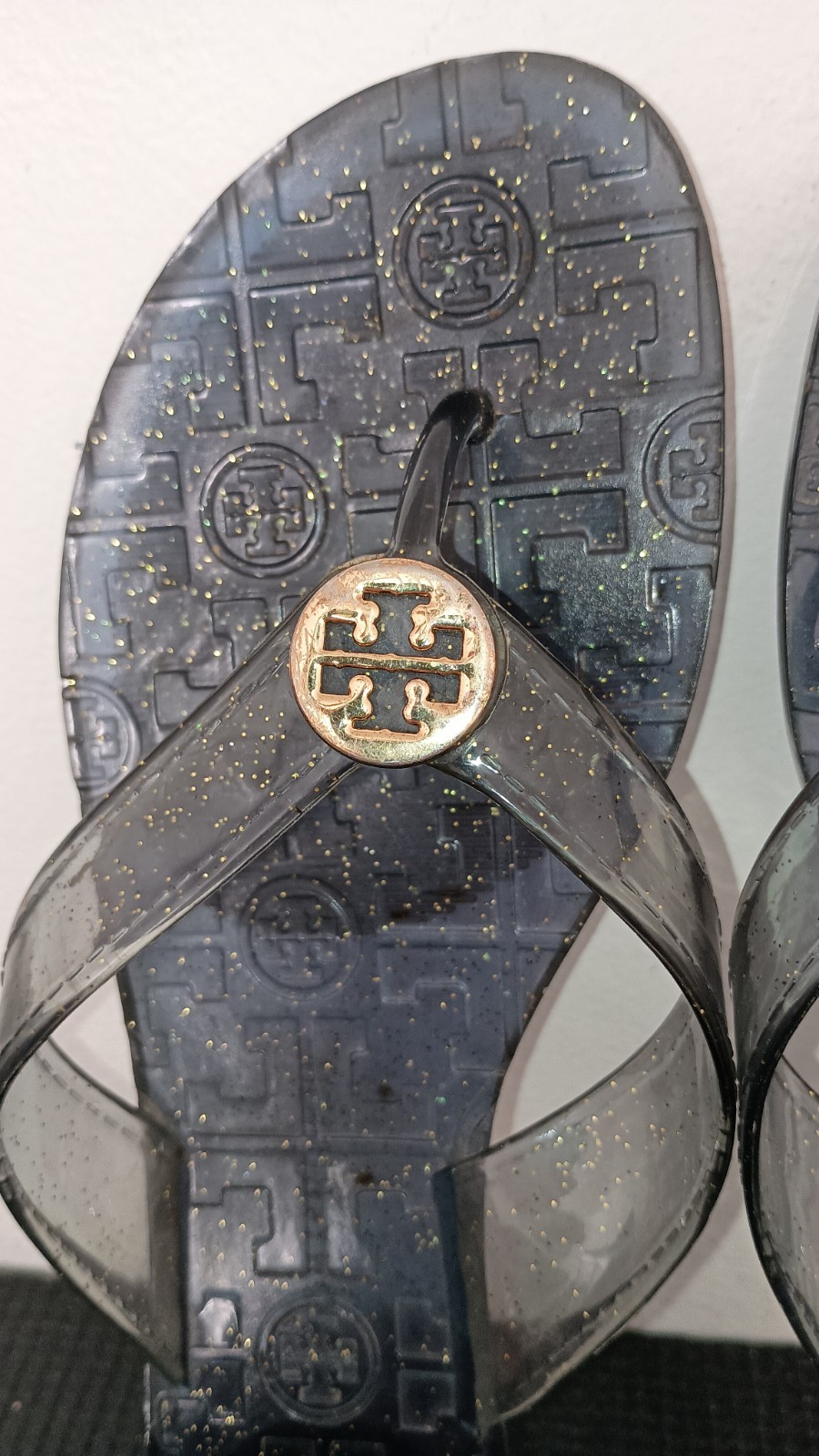 Tory Burch Jelly Sparkle Flip Flops Fit Like 9 Measurements In Pictures