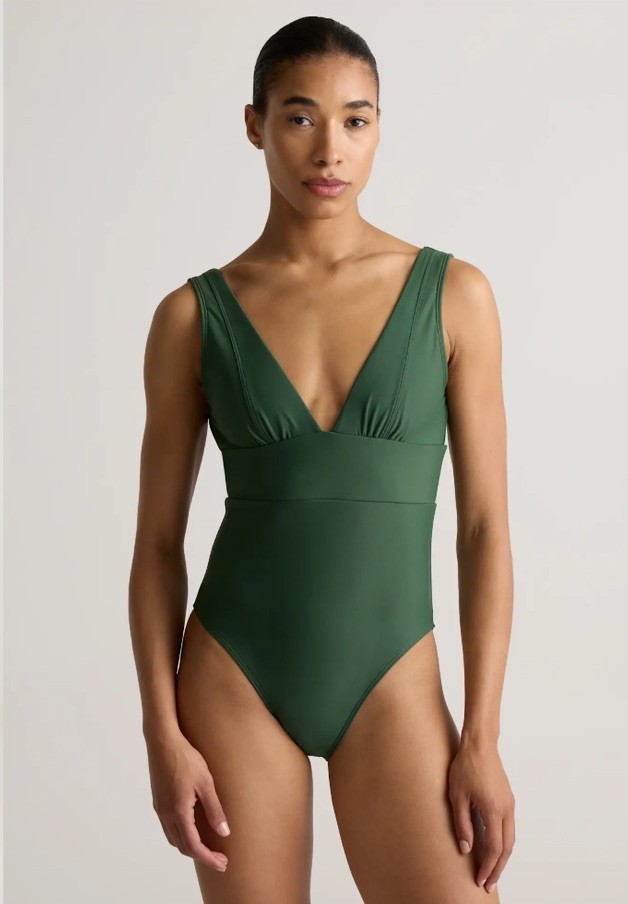 NWT Quince Italian Plunge One-Piece Swimsuit You Pick Size Color NWT and Liner