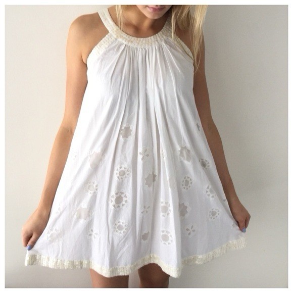 Anthropologie Rohit Gandhi & Rahul Ivory Dress XS Pearl Embroidered Fairy Bridal