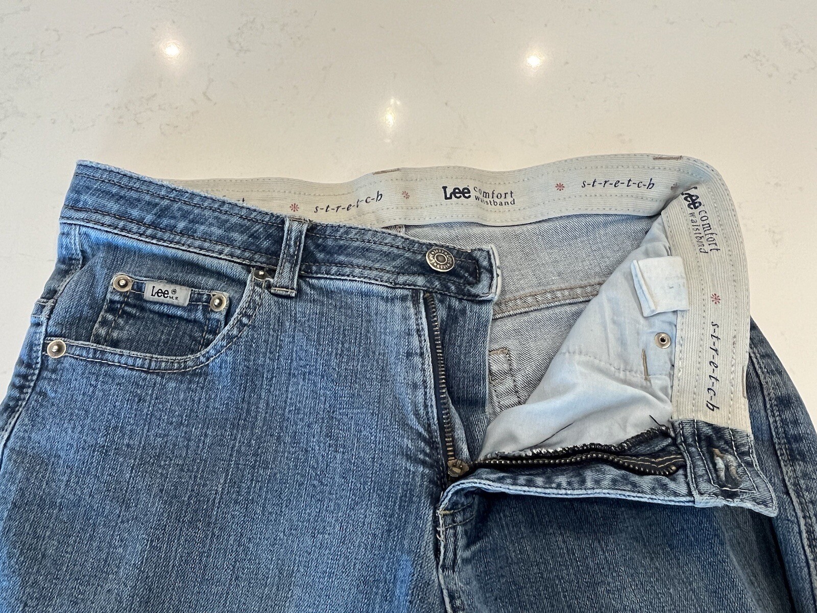 Lee Comfort Waistband Stretch Jeans Women’s 30×30 (30Wx29L Actual) Straight Leg