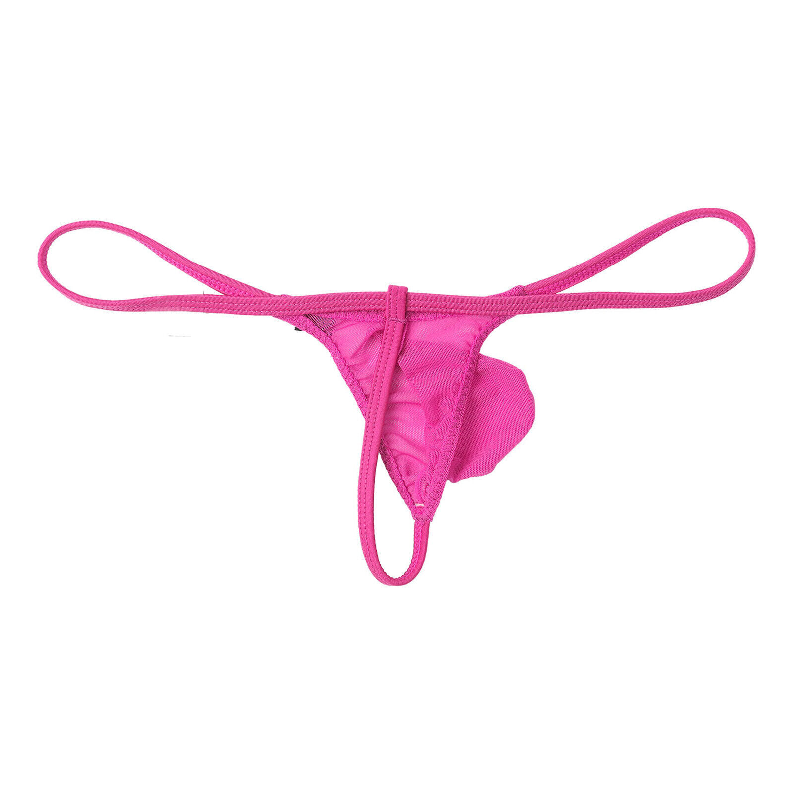 Mens See Through Mini Thong Bulge Pouch T-Back G-string Low Rise Micro Underwear