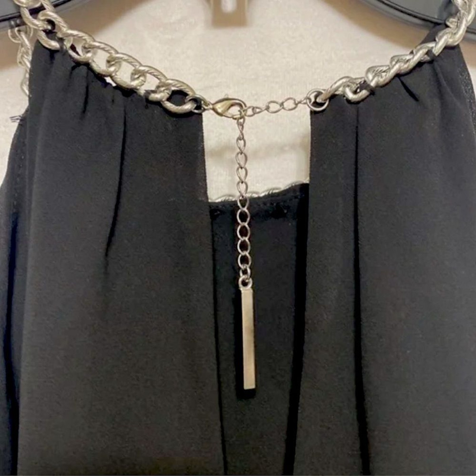 Michael Kors Black Halter Blouse Tiered Ruffle Size XXS Coastal Resort Festival