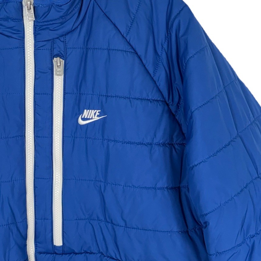 NIKE XL Therma-FIT Legacy Puffer Jacket Blue White Swoosh Full Zip dq4929 Men’s