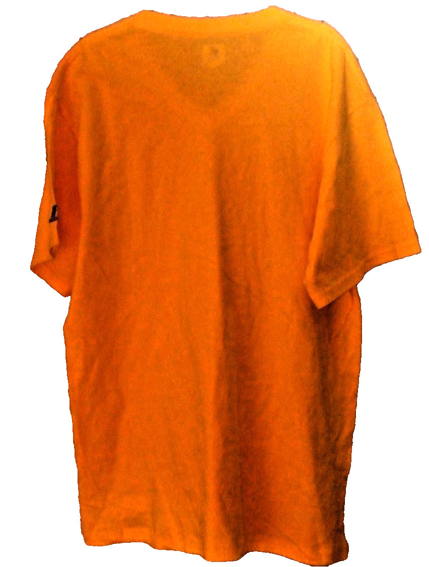 NEW $30 RUSSELL ATHELTIC MEDIUM YELLOW RIB TRIM TEE SHIRT V TOP