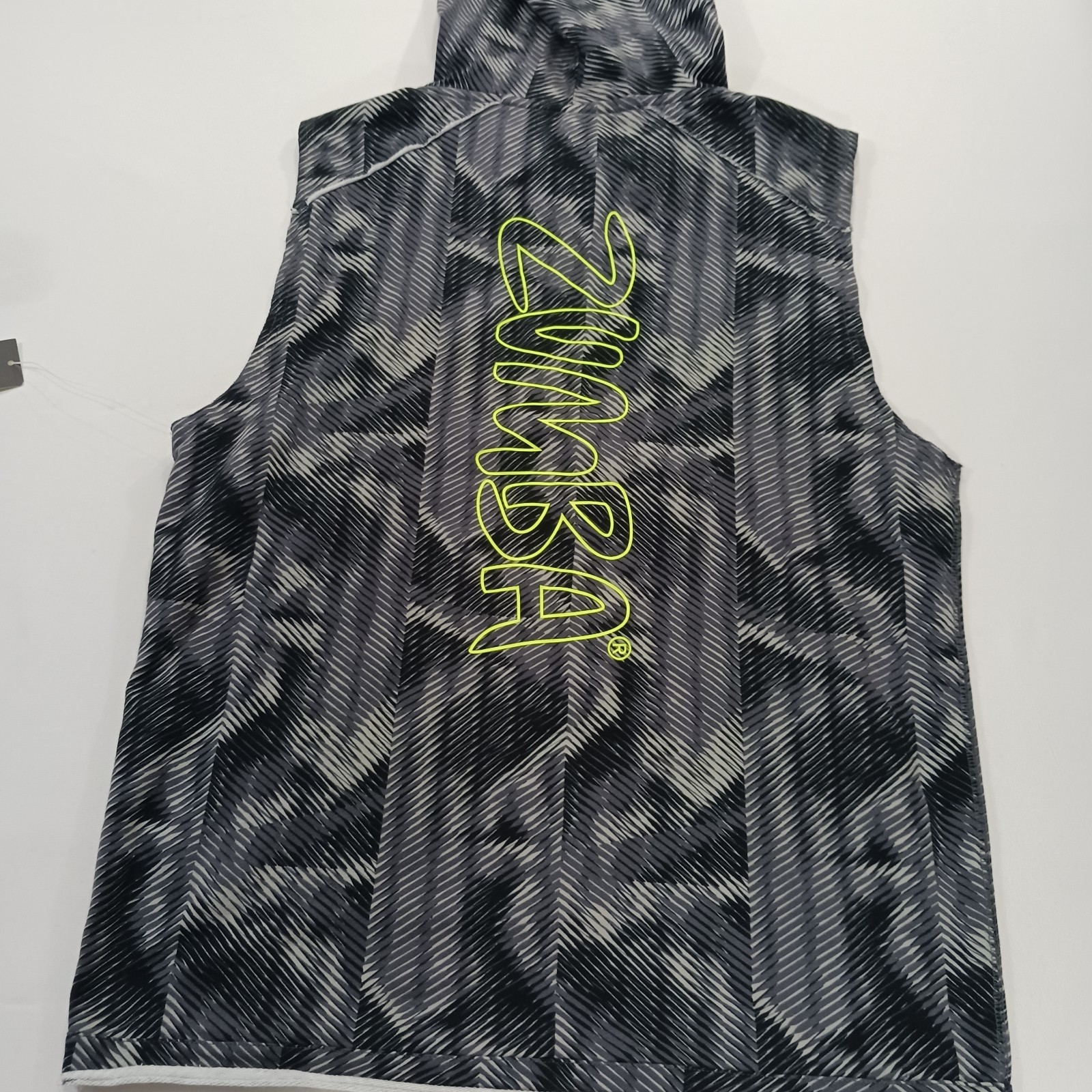 Zumba Wear Mr Right Z2T00259 Men’s Gray Surged Sleeveless Pullover Hoodie Medium