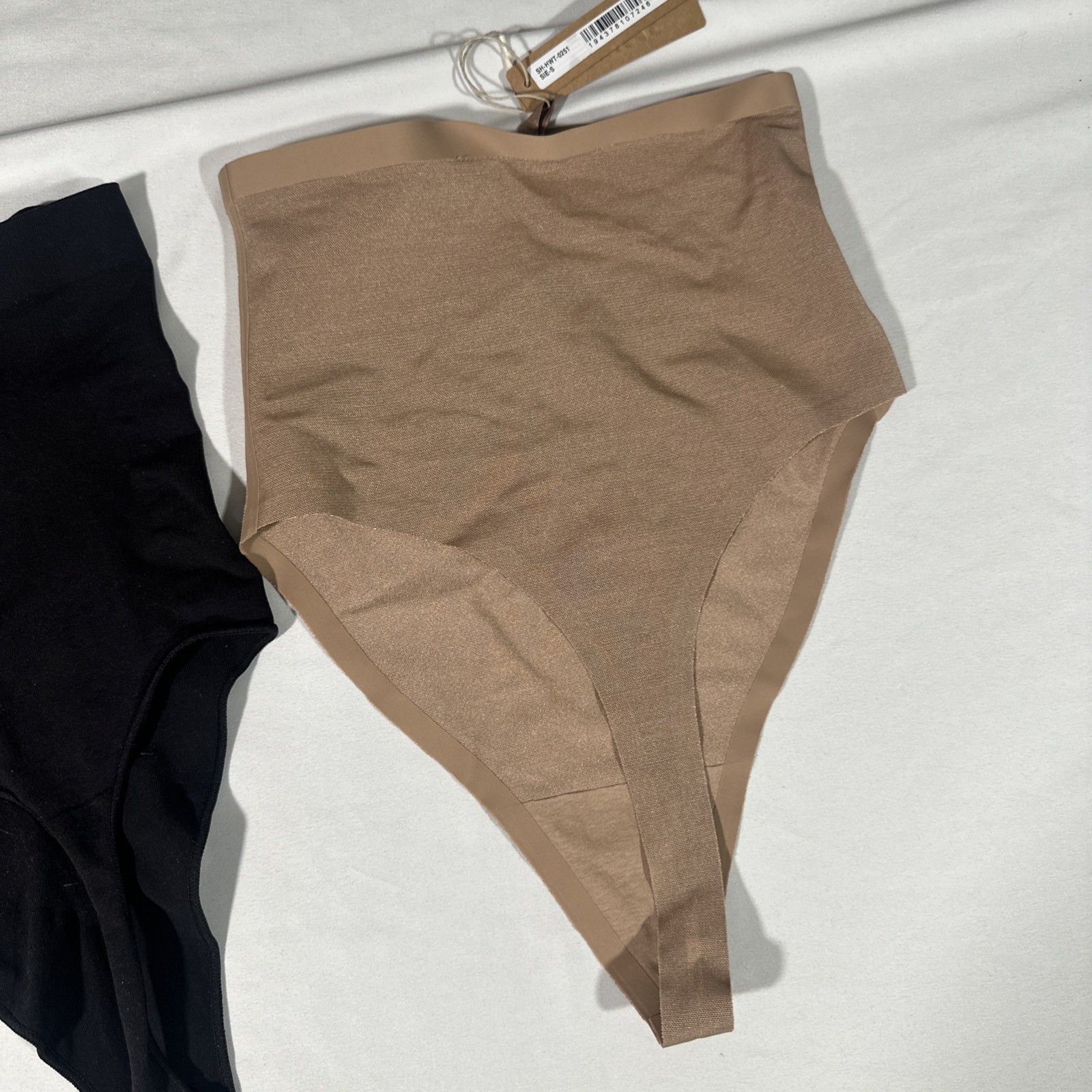 NEW $72 SKIMS [ 2PC Small ] Scuplt + Mesh High Waist Thong Sienna + Onyx #T2032