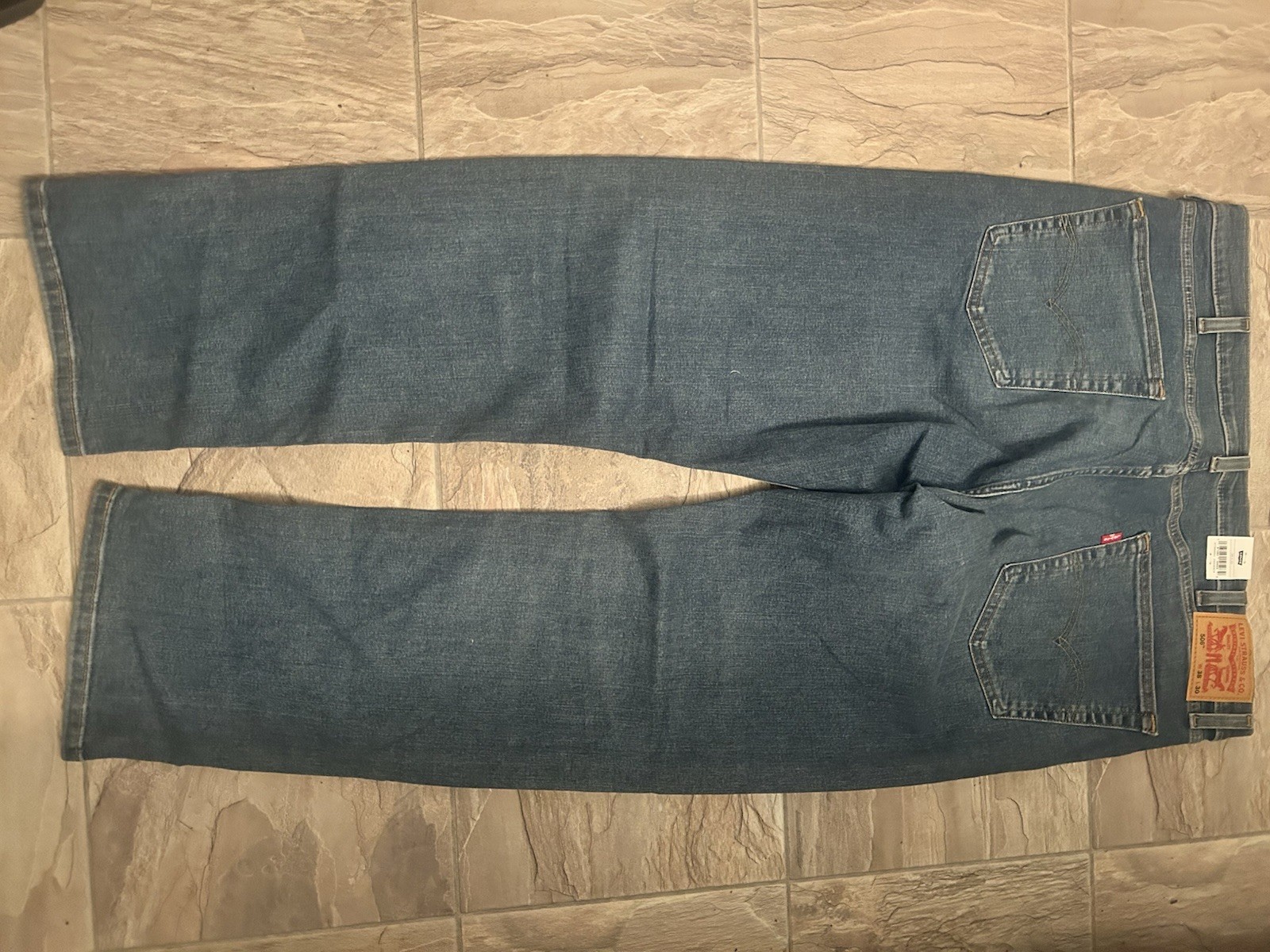 Levi’s 506 Men’s Comfort Straight Stretch Jeans – Medium Stonewash – 38×30 – NWT