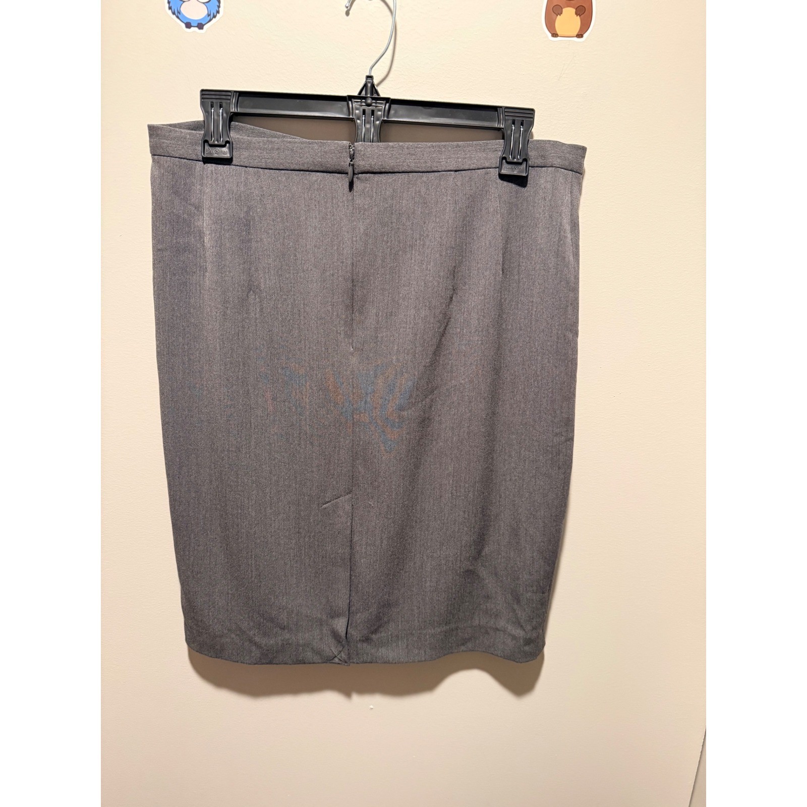 Michael Kors Gray Lined Straight Midi Skirt Size 8