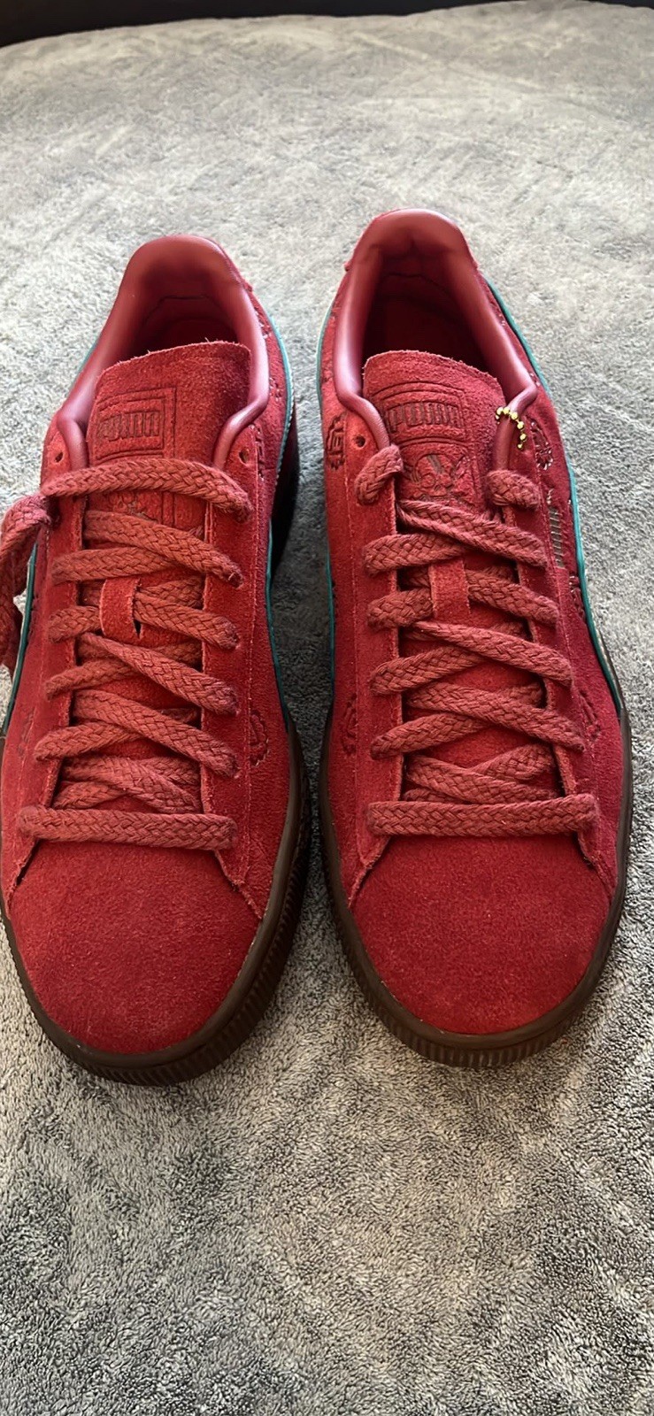 PUMA Suede Pirate Men’s Red Suede Low Top Sneaker 396716-01