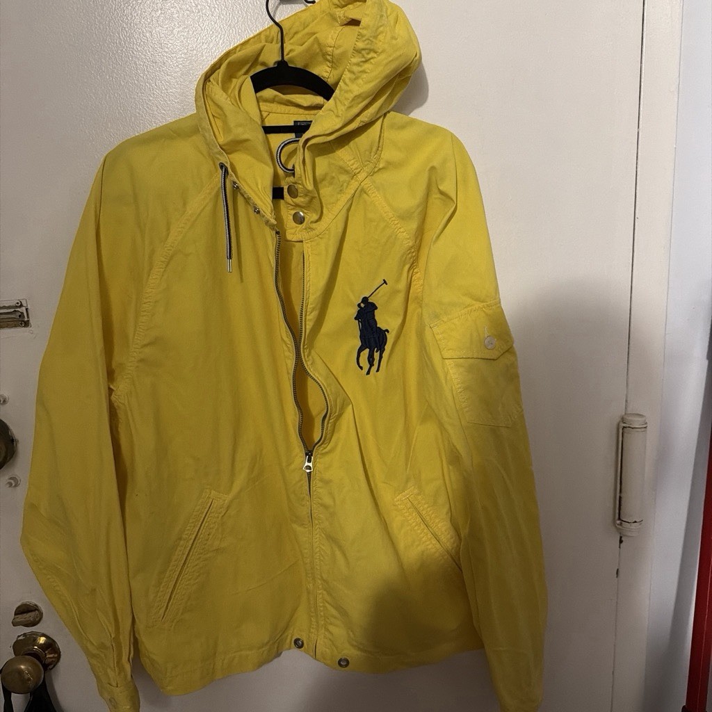 Polo Ralph Lauren full-zip windbreaker jacket large embroidered blue pony logo