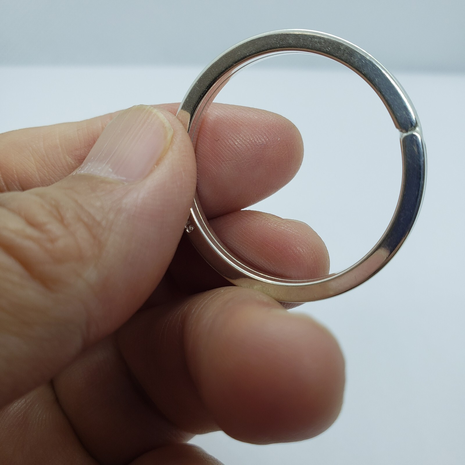 925 Sterling Silver Split Ring Keyring Key Chain High Quality 1 1/4inch 33mm