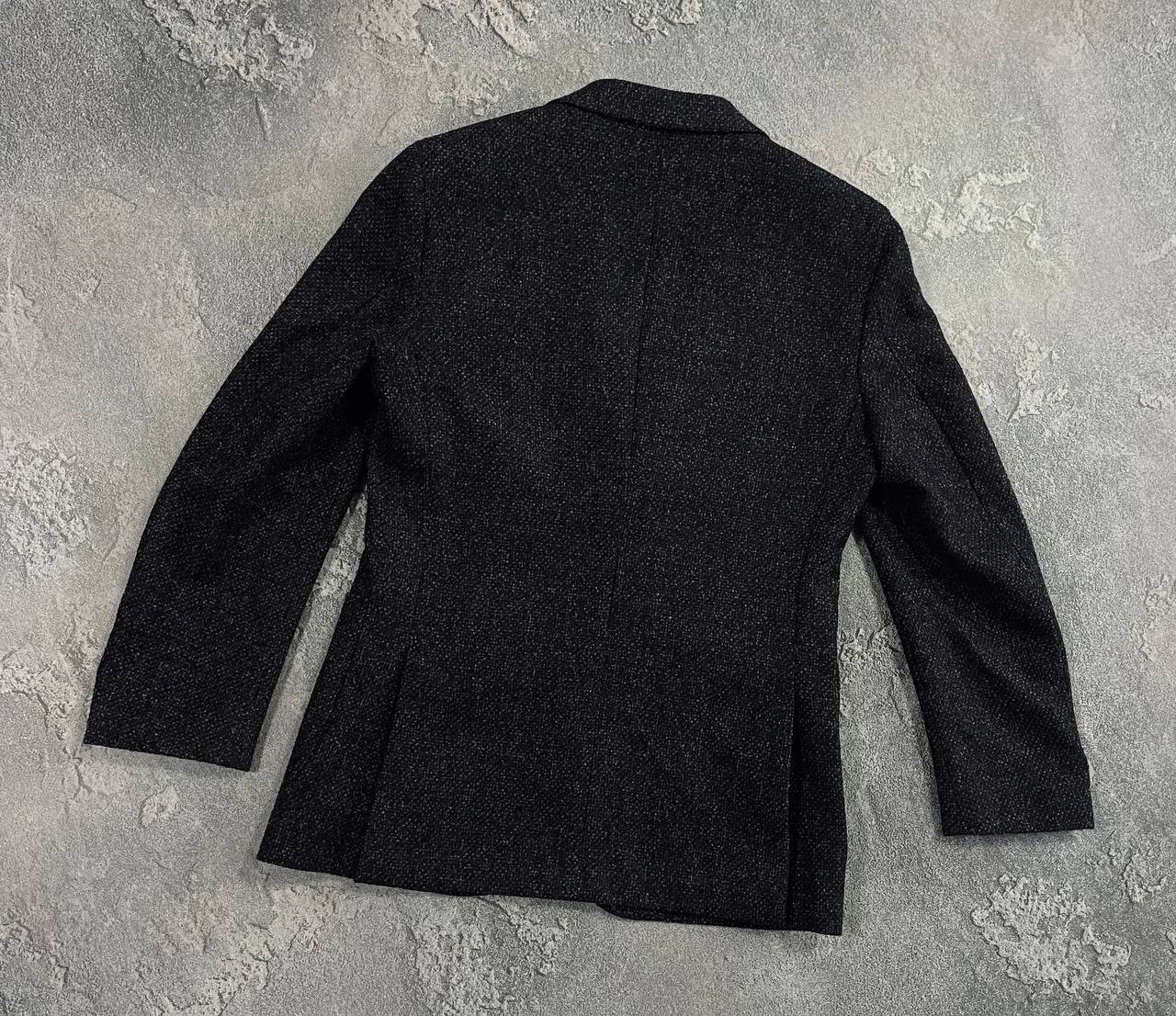 Ermenegildo Zegna Soft Drop 8 Black Textured Wool Blend Blazer Jacket Size 46R