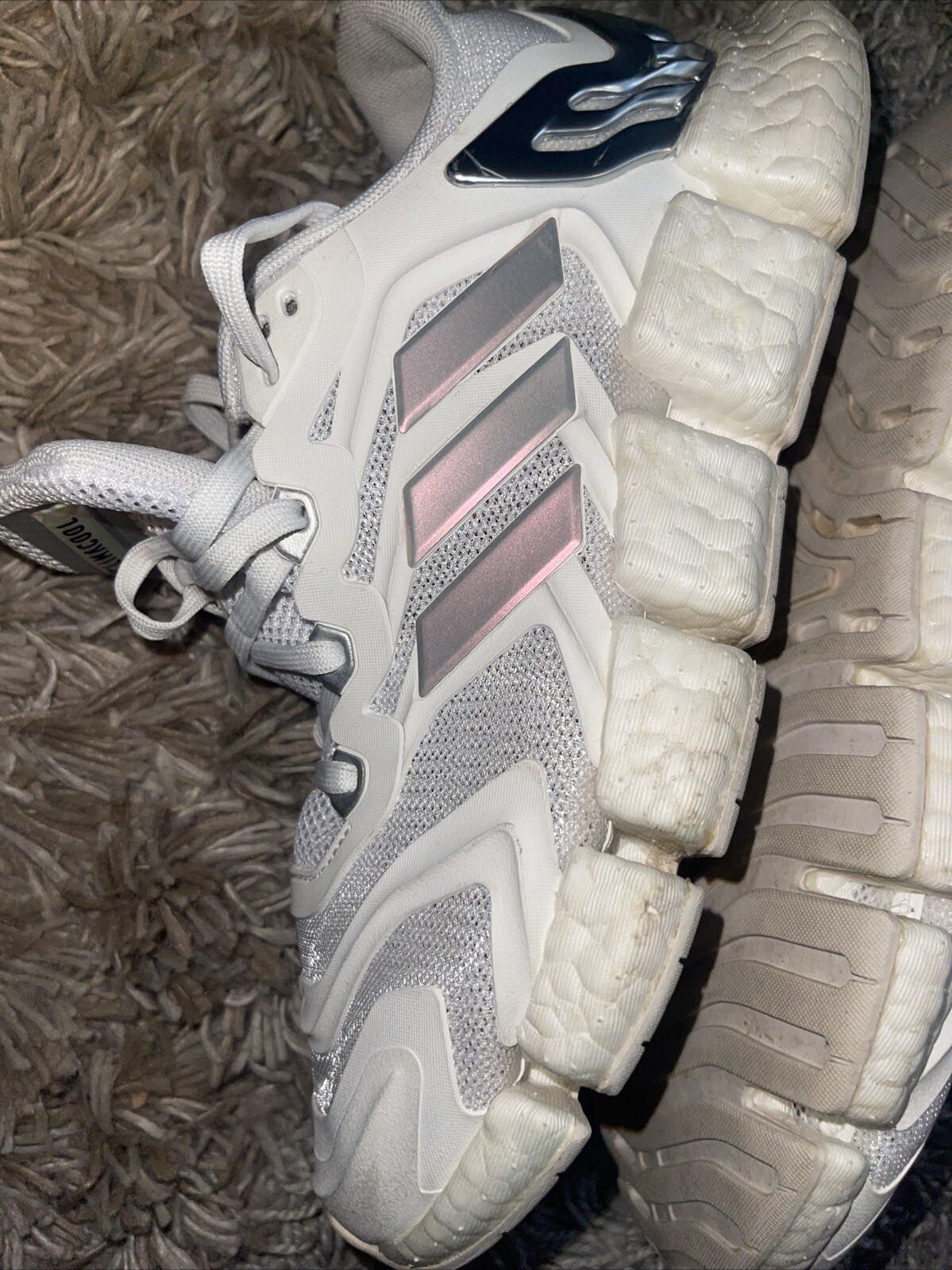 adidas Climacool Vento BOOST White Silver Men Unisex Running Shoe FZ1731 Sz 7