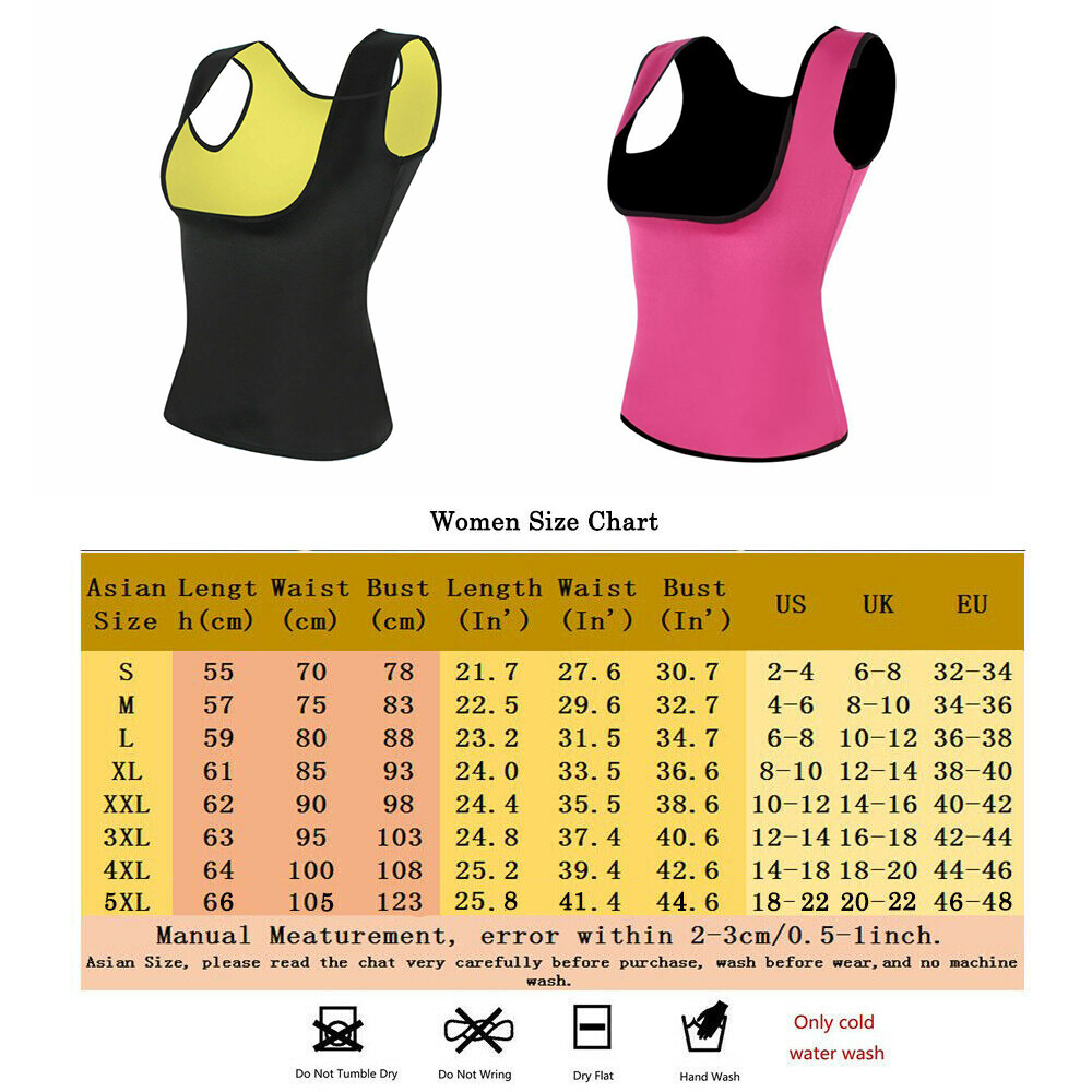 Men & Women Sauna Sweat Slimming Trainer Vest Neoprene Yoga Thermal Body Shaper