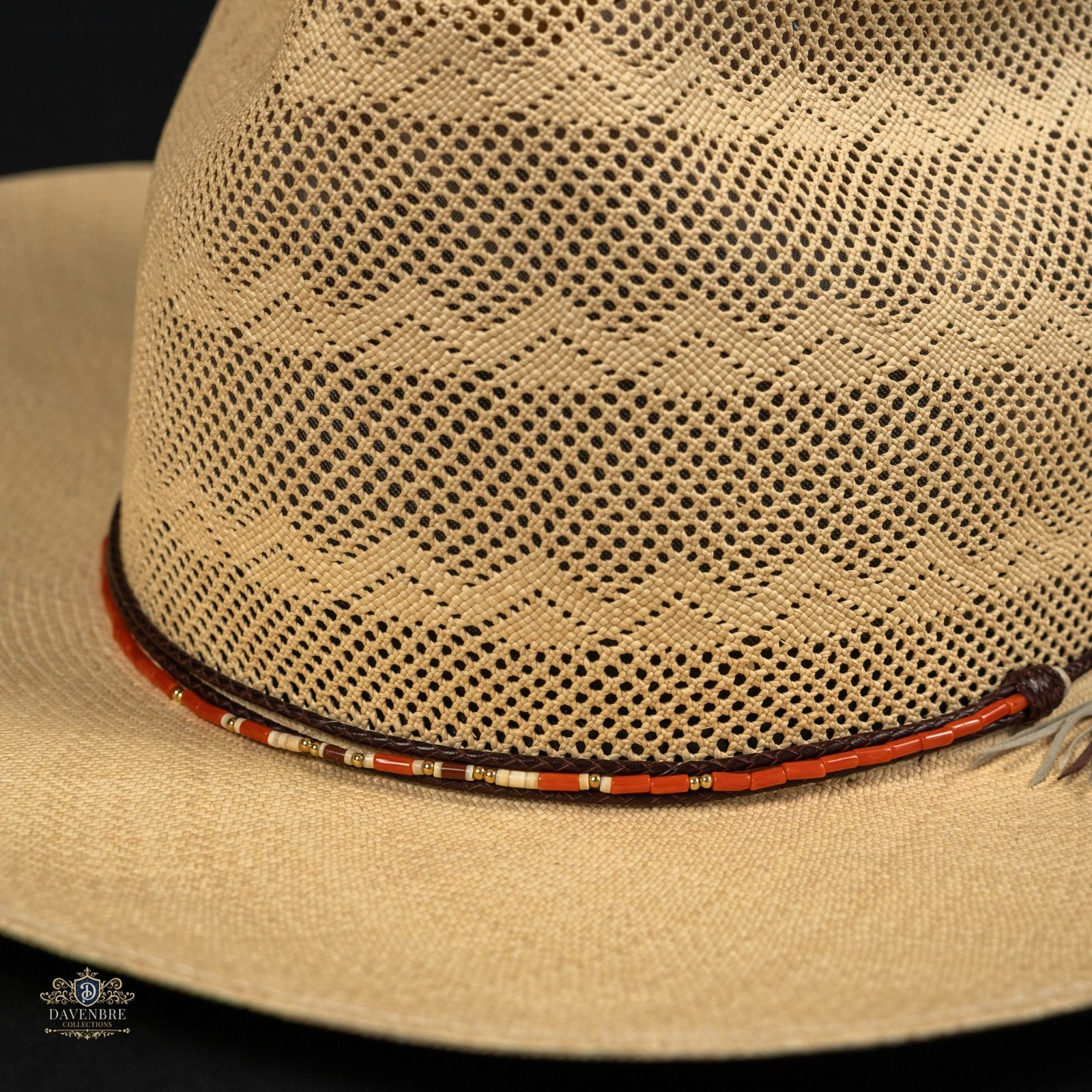 Montecristi Custom Hat Works Three Point Semi-Calado Straw Panama Natural 7 3/8
