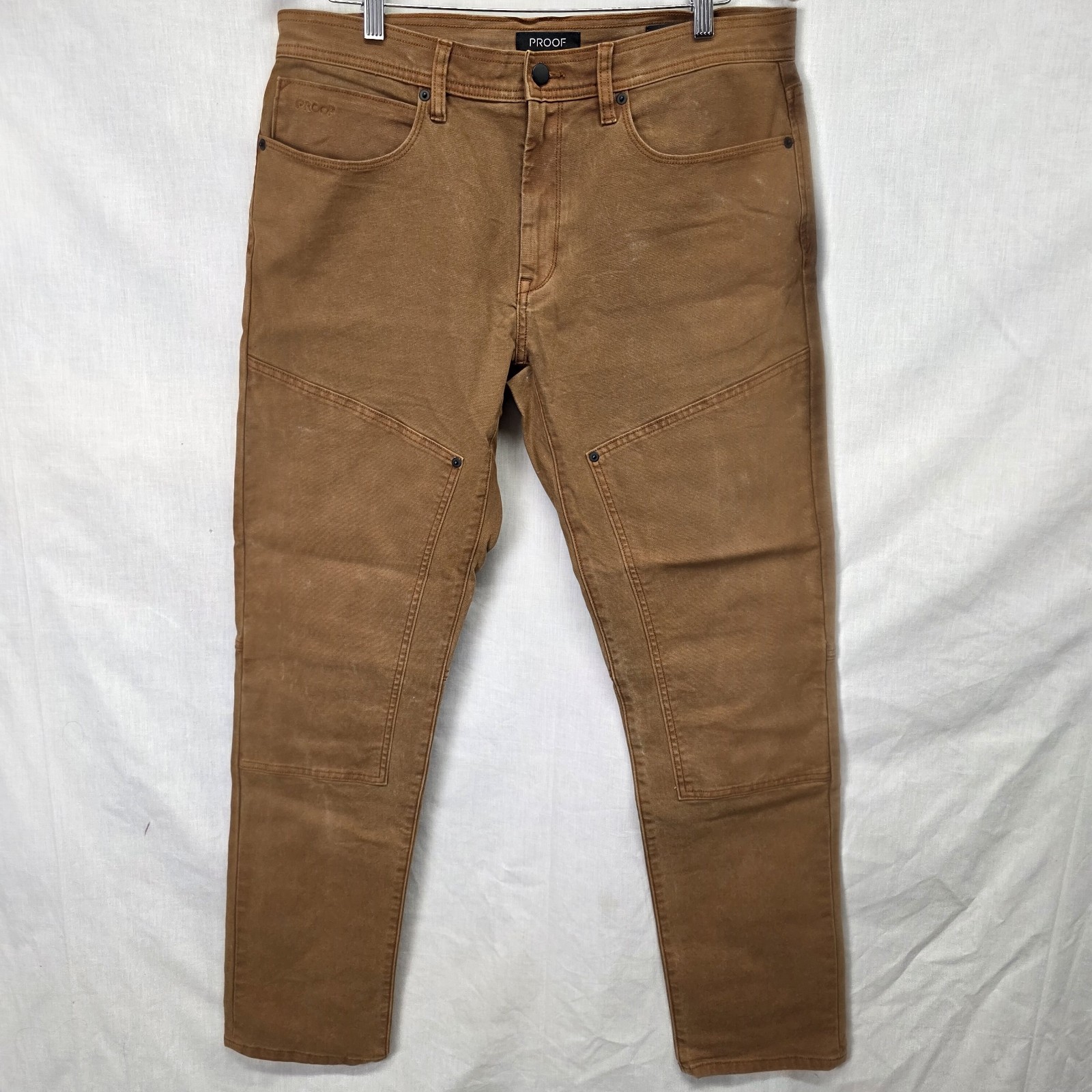 Proof Rover Double-Knee Work Pants Mens 33×32 Tan Slim Fit Huckberry