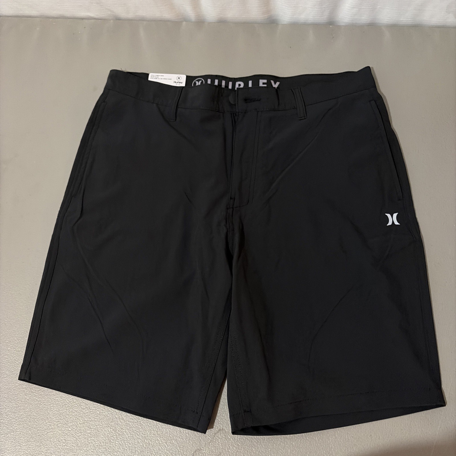 Hurley All Day Hybrid Shorts Black 20″ Length Quick Dry Stretch Men’s 34 New