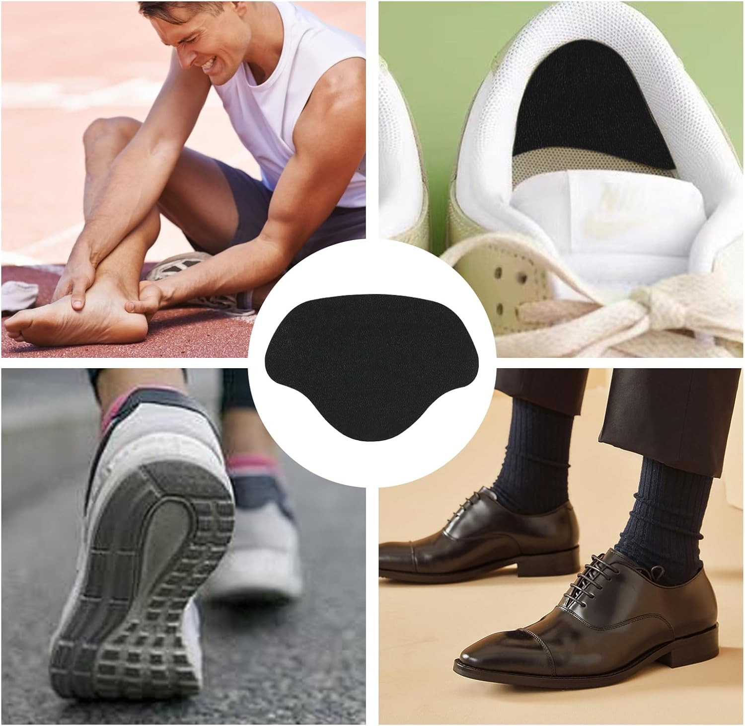 12 Pcs Shoe Heel Repair Patches, Self-Adhesive inside Shoe Hole Patch Kit for Sn