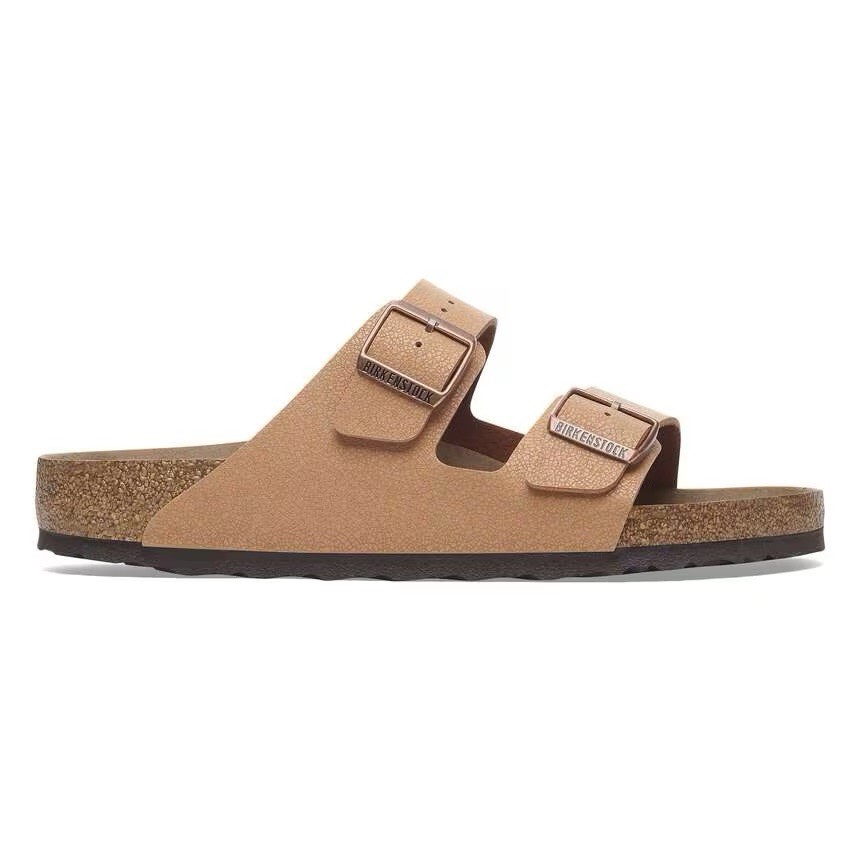 Birkenstock Arizona Vegan Birko-flor® Nubuck Women Sandals Pecan Narrow 37N EU