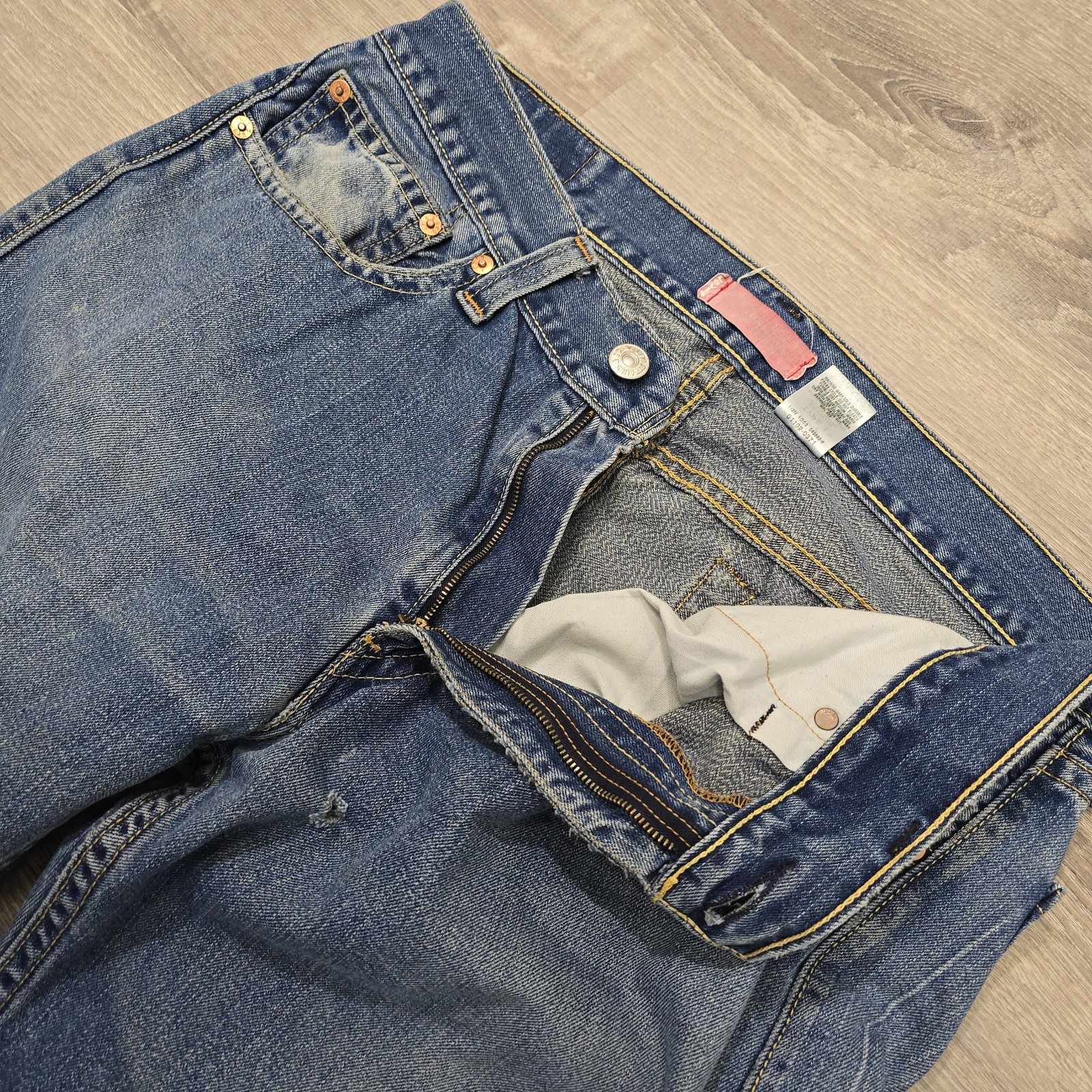 Vintage Levis Type 1 Jeans Loose Fit Blue Denim Red Tab 38×34 Quality Never Goes
