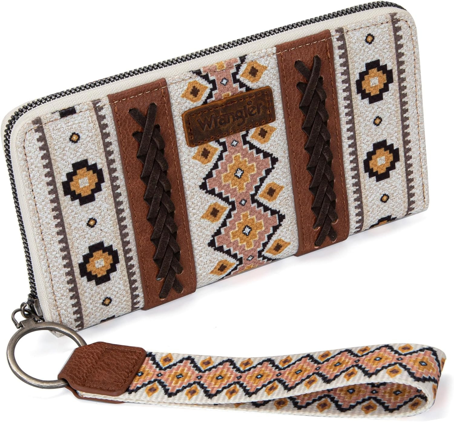 X Wrangler Wristlet Western Wallet Boho Aztec Credit Card Holder for Women
