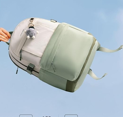 NWT LOVEVOOK Women’s Backpack, 15.6 Inch Laptop, School Backpack GREEN/BEIGE