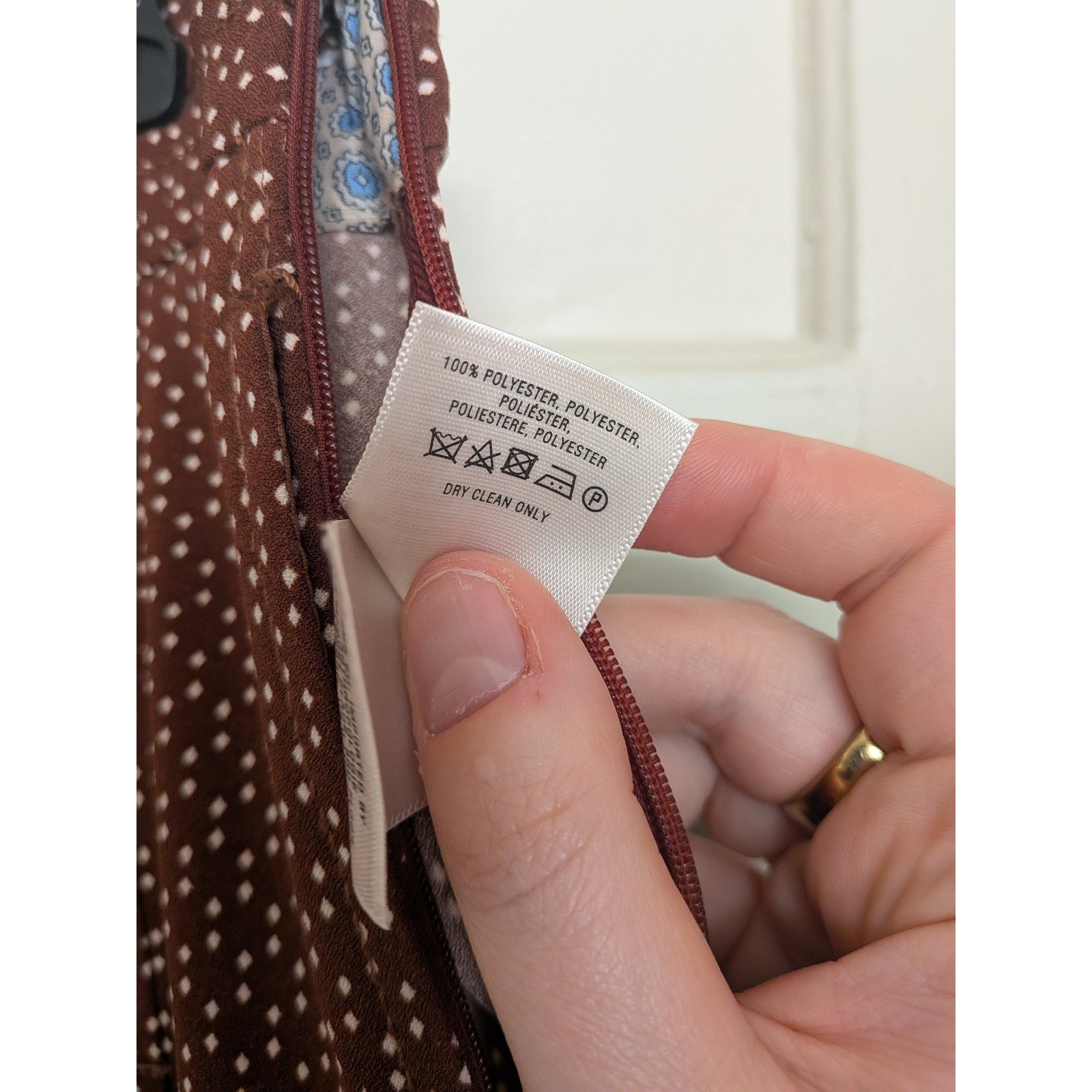 Anthropologie Elevenses The Kingsland Wide Leg Pants Brown Dot Sailor Pants 8