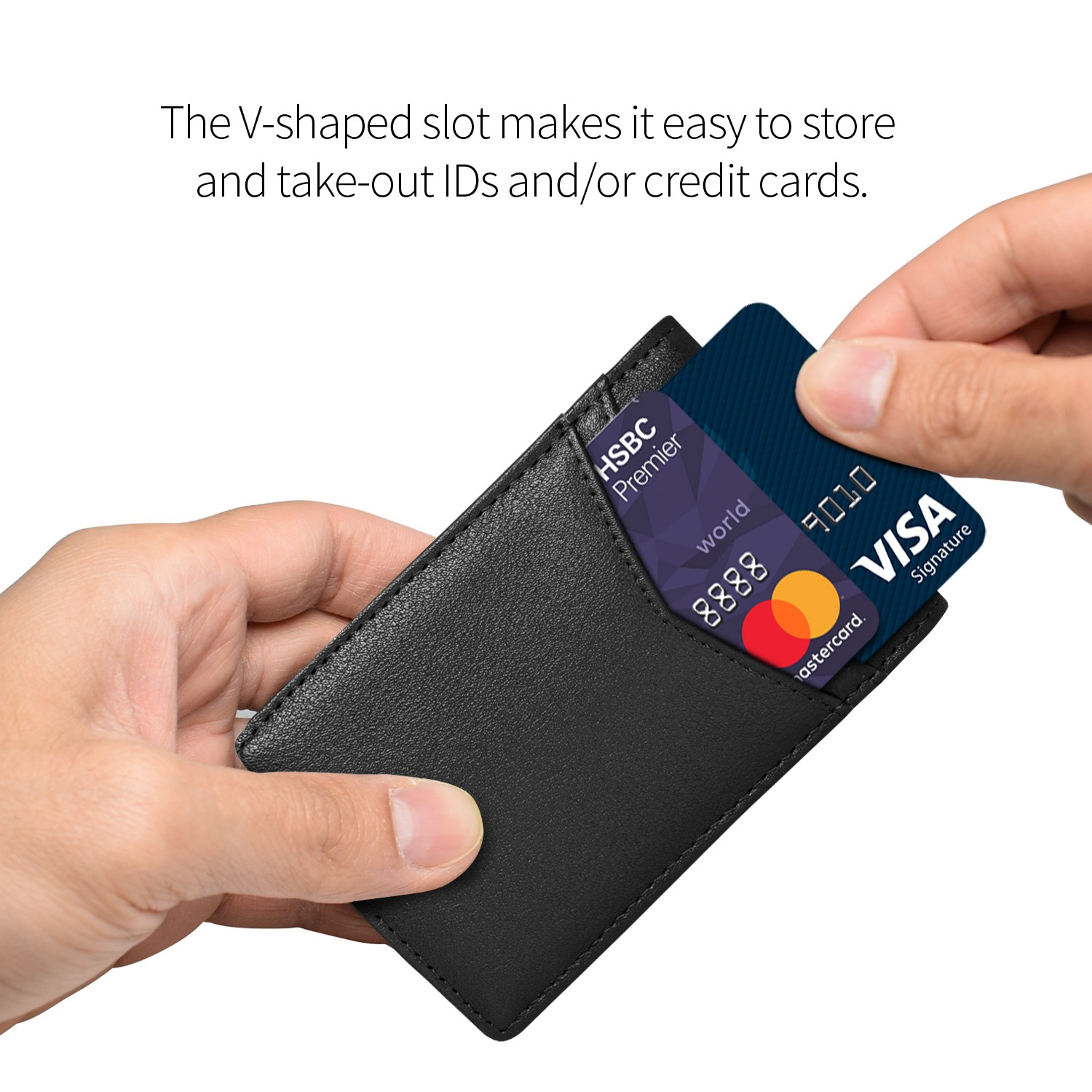Bitcoin Black PU Leather Slim RFID Resistant Bi-fold Men Wallet