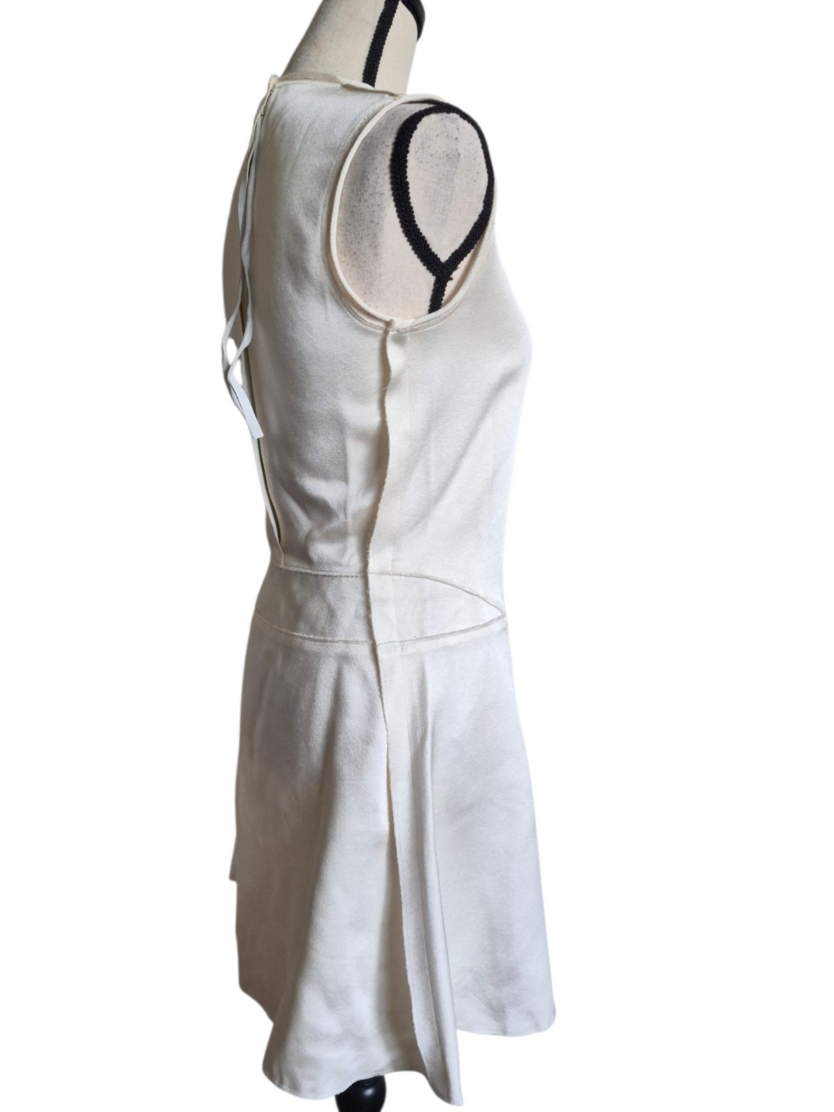 Vintage Calvin Klein Collection Dress Runway Ivory Size 0 / 36 Made In Italy