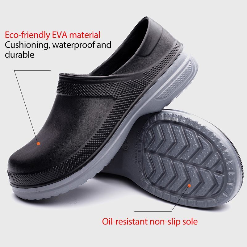 Chef Shoes Kitchen Unisex Non-slip Oil-resistant Waterproof Leather Plus Size