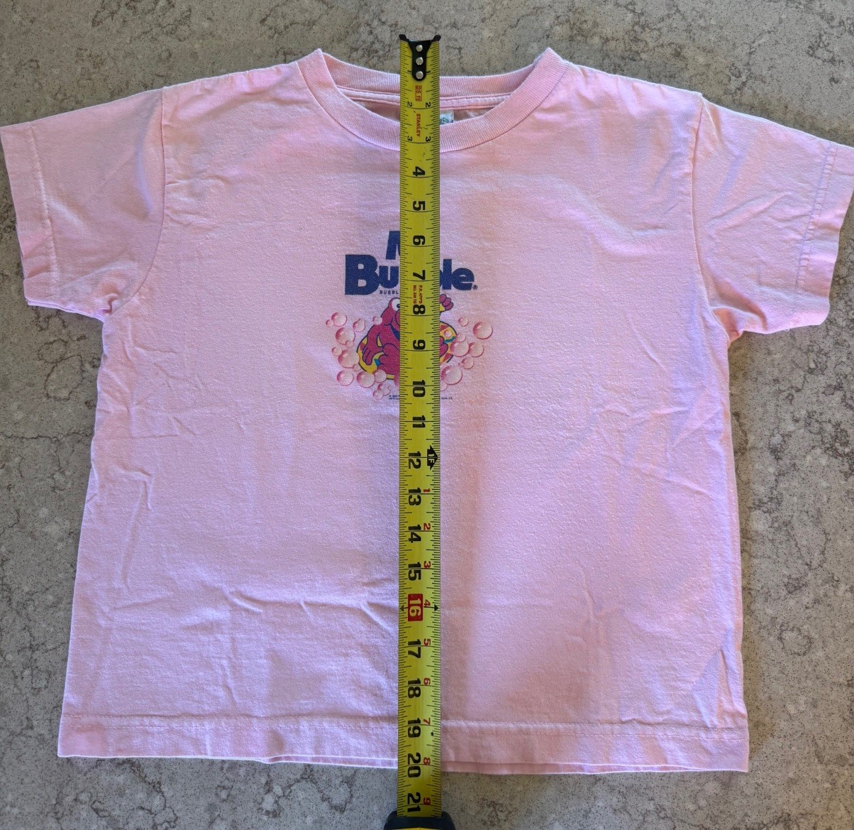 Vintage Y2K Mr Bubble Cotton T Shirt Bubble Bath Soap 90s Cropped Pink Medium