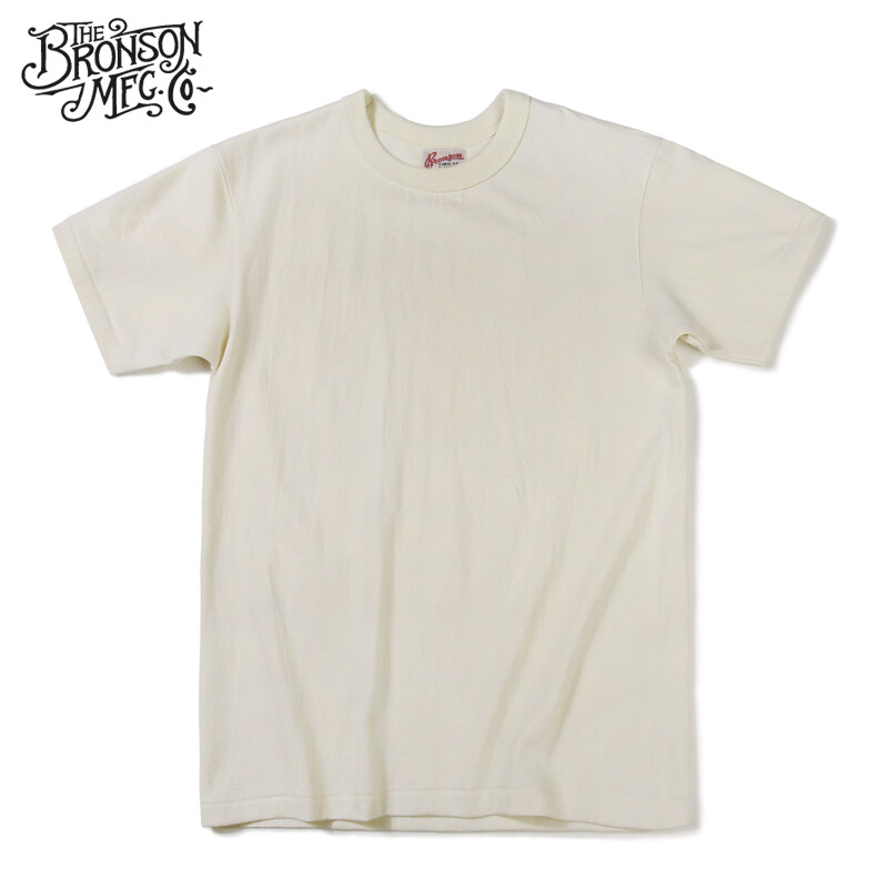 BRONSON Vintage Loopwheel Tubular Athletic T-Shirt Men Basic Tee 100% Cotton t