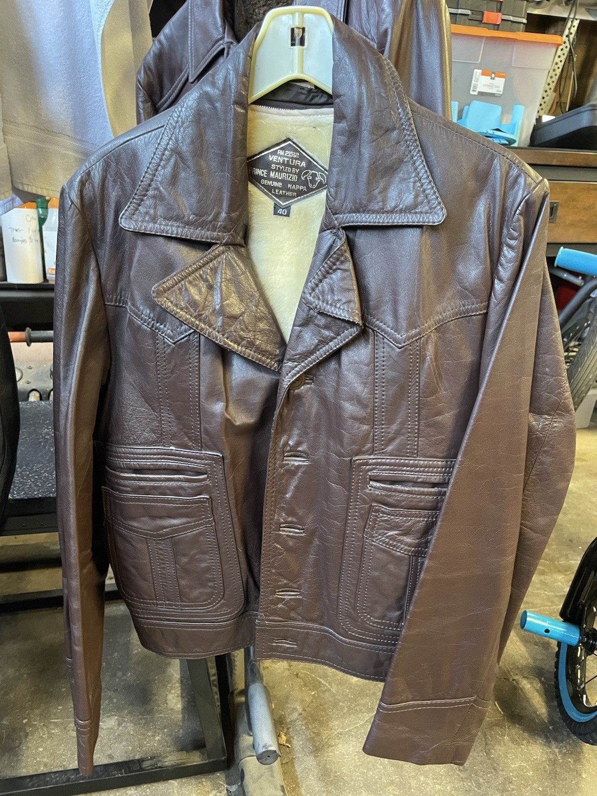 Genuine Nappa Leather Ventura Leather Jacket, Size 40